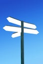 Direction signpost with blank arrows Royalty Free Stock Photo