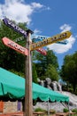 Direction Signs Pointing to Family Fun