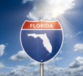 Direction to the Sunshine State of Florida Royalty Free Stock Photo
