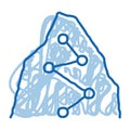 Direction Way Points Mountain Alpinism doodle icon hand drawn illustration
