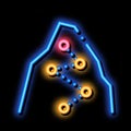 Direction Way Points Mountain Alpinism neon glow icon illustration