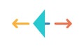 Directional Arrows Icon: Navigate Choices with Left-Right Movement, vector design Generative AI Royalty Free Stock Photo