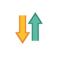 Directional Arrows Up and Down Showing Contrast and Balance Royalty Free Stock Photo