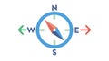 Directional Compass Navigation Tool Vector, vector design Generative AI Royalty Free Stock Photo