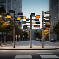 Directional guidance from road signposts Royalty Free Stock Photo