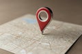Directional guide - gps navigation pointer symbol on display precise location tracking, wayfinding, modern mapping