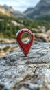 Directional guide - gps navigation pointer symbol on display precise location tracking, wayfinding, modern mapping