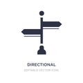 directional icon on white background. Simple element illustration from Signs concept Royalty Free Stock Photo