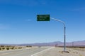 Directional road sign to Pampa El Leoncito on ruta 40, Argentina