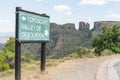 Directional sign on road to viewpoint of Valley of Desolation Royalty Free Stock Photo