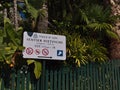 Directional sign at start of popular trail Sentier Nietzsche leading to village Eze at the French Riviera.