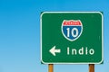 Directional sign to Indio