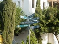 Directional signage in Limassol Marina Cyprus