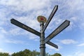 Directional signs outside the Trafford Centre, Manchester, UK