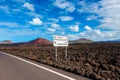 Directional Signs to local landmarks on Lanzarote