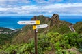 Directional Signs to Taganana Tenerife Royalty Free Stock Photo