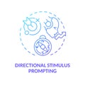 Directional stimulus prompting blue gradient concept icon Royalty Free Stock Photo