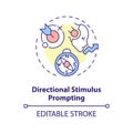 Directional stimulus prompting multi color concept icon Royalty Free Stock Photo