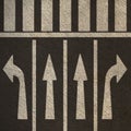 Directional Street Arrows Pedestrian Crosswalk Royalty Free Stock Photo