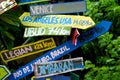 Directional wooden signs Royalty Free Stock Photo