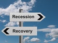 Recession recovery metaphor Royalty Free Stock Photo