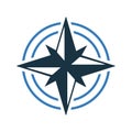 Directions, navigation, wind icon. Simple editable vector graphics