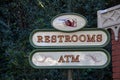 Directions to Restrooms and an ATM