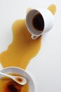 Spilled cup of coffee Royalty Free Stock Photo