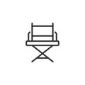 Director chair icon in flat style. Producer seat vector illustration on white isolated background. Movie business concept Royalty Free Stock Photo