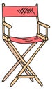 Director chair icon. Movie producer wooden seat Royalty Free Stock Photo