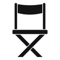 Director chair icon simple vector. Scenario film