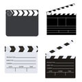 Director clapboard or movie clapboard isolated on background vector