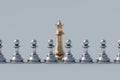 Director of company. Golden and silver chess figures Royalty Free Stock Photo