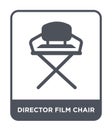 director film chair icon in trendy design style. director film chair icon isolated on white background. director film chair vector