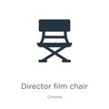 Director film chair icon vector. Trendy flat director film chair icon from cinema collection isolated on white background. Vector