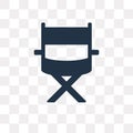 Director Film Chair vector icon isolated on transparent background, Director Film Chair transparency concept can be used web and