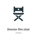 Director film chair vector icon on white background. Flat vector director film chair icon symbol sign from modern cinema Royalty Free Stock Photo
