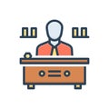 Color illustration icon for Director, manager and warden