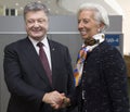 Director of International Monetary Fund Christine Lagarde and Pe