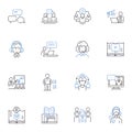 Director line icons collection. Leadership , Visionary , Strategy , Creative , Decision-making , Communication