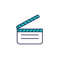 director\'s cracker icon. Element of simple colored web icon for mobile concept and web apps. Isolated director\'s cracker icon ca
