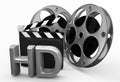 Director slate with high defination concept Royalty Free Stock Photo