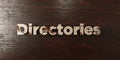 Directories - grungy wooden headline on Maple - 3D rendered royalty free stock image Royalty Free Stock Photo