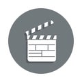 directors cracker icon in badge style. One of Cinema collection icon can be used for UI, UX