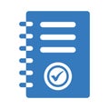 Directory book, notepad blue color icon