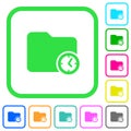 Directory creation time vivid colored flat icons