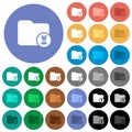 Directory processing round flat multi colored icons Royalty Free Stock Photo