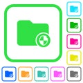 Directory protection vivid colored flat icons Royalty Free Stock Photo