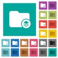 Directory structure square flat multi colored icons