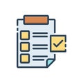 Color illustration icon for Directory Submission, listings and sheet Royalty Free Stock Photo